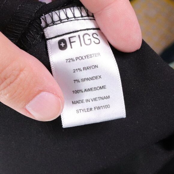 Figs | Technical Collection Black Scrub Top Large - Picture 6 of 7